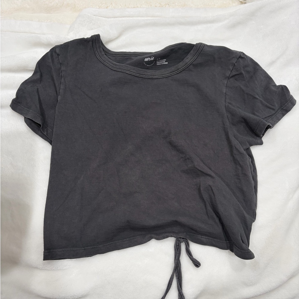 American Eagle Outfitters Black Crop Top